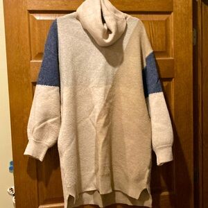 Blu Pepper colorblock sweater dress -L